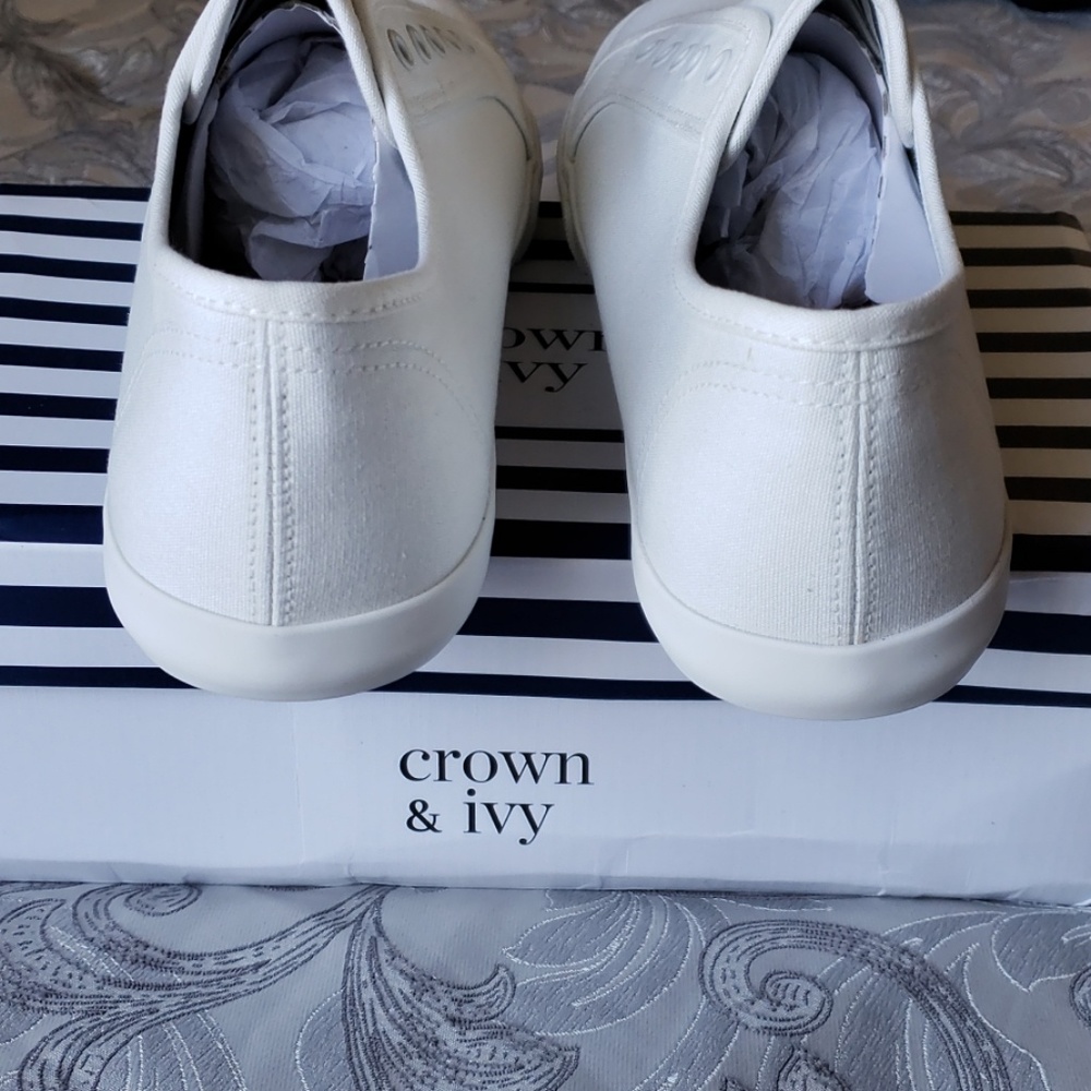 BNIB Crown & Ivy Ciera Laceless Canvas Sneaker - Picture 4 of 8